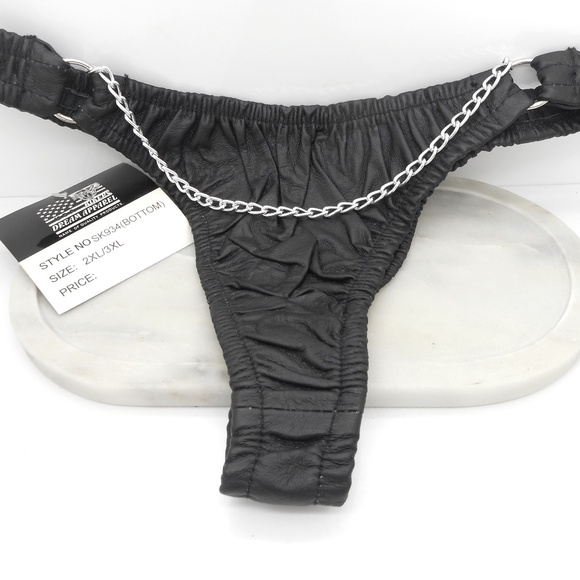 Sensual Leather Bikini Panty Bottom Chain - Picture 2 of 3